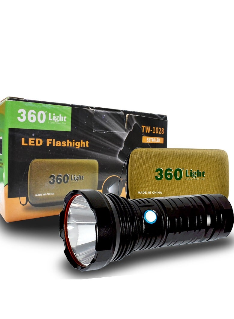 360 LED Torch Light, Outdoor Waterproof Camping Flashlight TW-1028 - Image 1