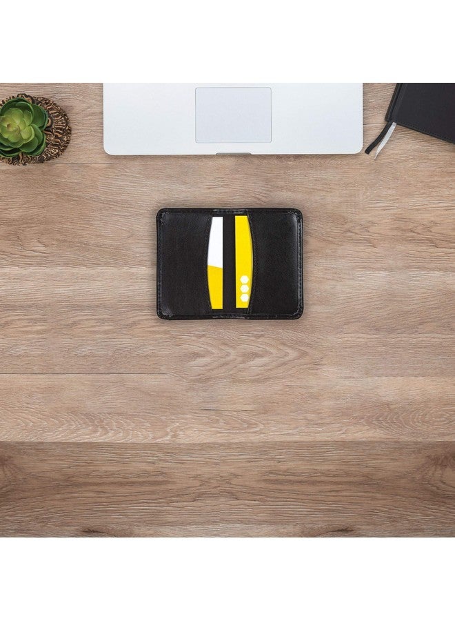 سامسيل 81220 حامل بطاقات الأعمال الجلدي الملكي، حافظة تتسع لـ 25 بطاقة أعمال، أسود - Image 2