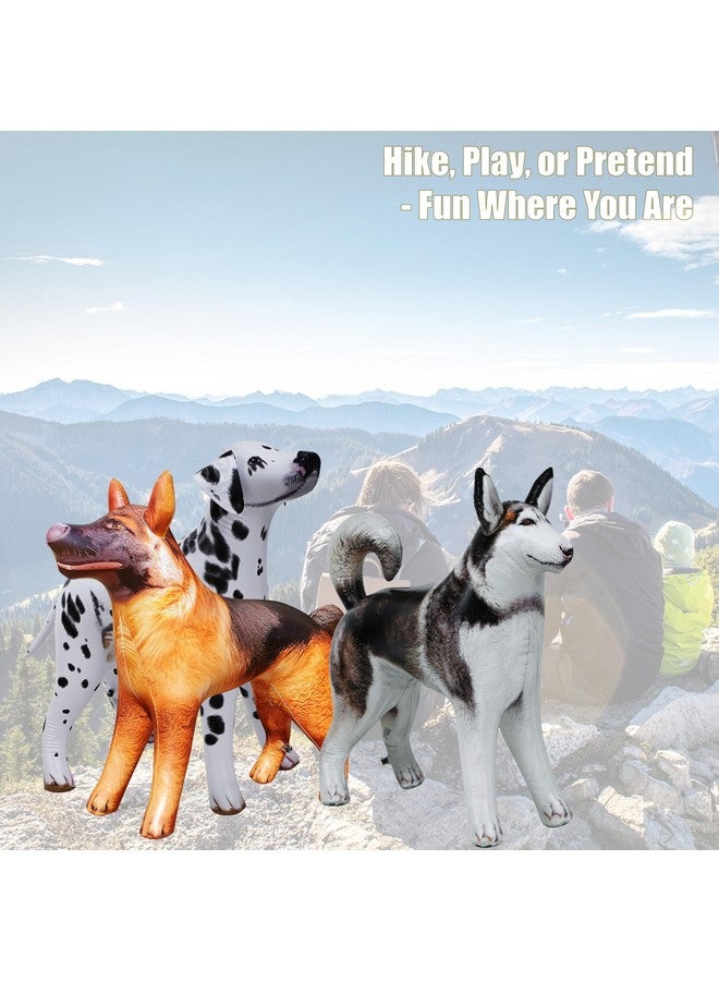 Jet Creations Inflatable Dog Trio: 30" Tall Husky, Dalmatian, German Shepherd, Realistic Animals Pets, Party Decoration, Education, Pool, Birthday, Photo Prop - Image 5