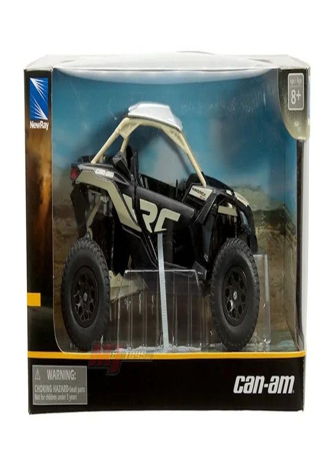 NewRay Can-Am Maverick X3 XRC Turbo - Tan - Side-by-Side Off-Road Vehicle, 1:18 Scale Model, Black - Image 2
