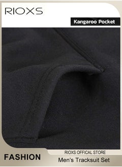 RIOXS Men's Tracksuit Set,Hoodie And Pants Set,Long Sleeve Pullover Hooded Sweatshirts,Jogging Pants,Soft Sweatsuits For Home Gym Lounging Workout Or Any Activities,Casual Sports Tracksuit For Men  - Image 4