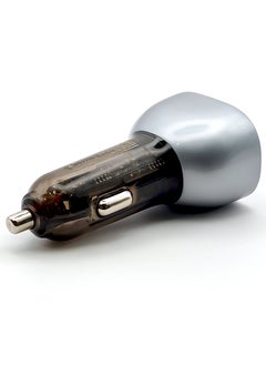 GRABIT Car Charger Fast & Safe Charging, Charge multiple devices with USB-A & dual USB-C ports delivering 68W total output. Includes 1m USB-C to USB-C braided cable. Compatible with iPhone, Samsung, OnePlus, Xiaomi, Huawei, Google Pixel, iPads, MacBooks, and more.  - Image 2
