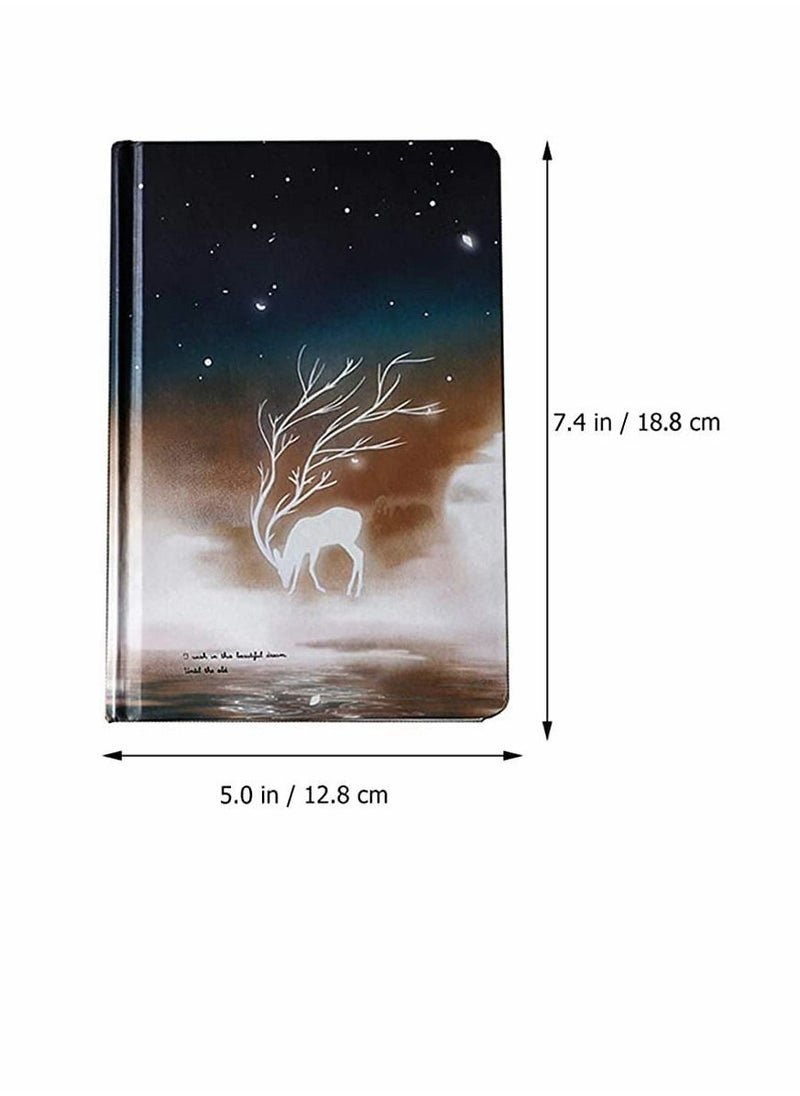 Y&D Luminous Journal Notebook, A5 Hardcover Elk Starry Night Pattern Colorful Exquisite for Women Girls Gifts Personal Diary, Graduation Gift, Sketchbook with Illustrated Inner Pages  - Image 5