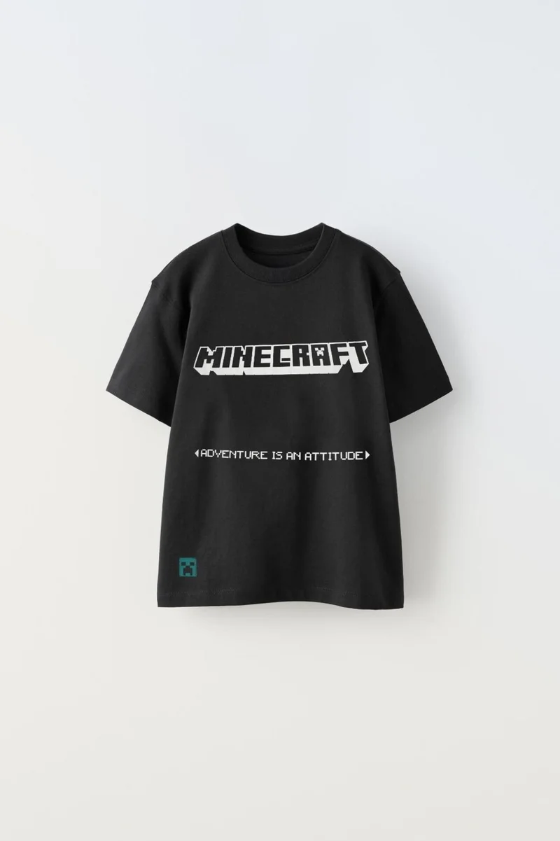 مينيمن جيجيليري My Little Ones Minecraft Boy T-Shirt - Black