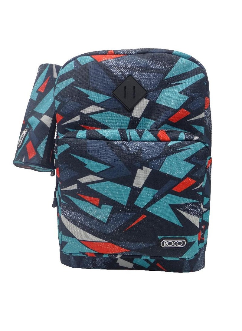 روكو حقيبة ظهر هندسية مجردة مع ملحق