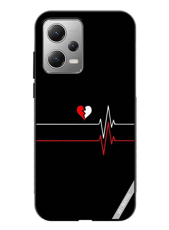 VR CREATIVE Protective Case Cover For Xiaomi Redmi Note 12 Heartbeat Design Multicolour - Image 1