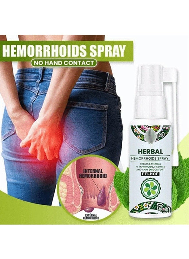EELHOE - Natural Herbal Hemorrhoids Spray - External and Internal Hemorrhoids Treatment with 100% Natural Herbal Extracts Formula - Image 1