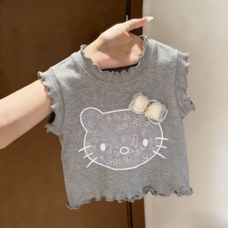 Girls' Sleeveless Vest Top with Ruffle Bow, 2026 - Image 2