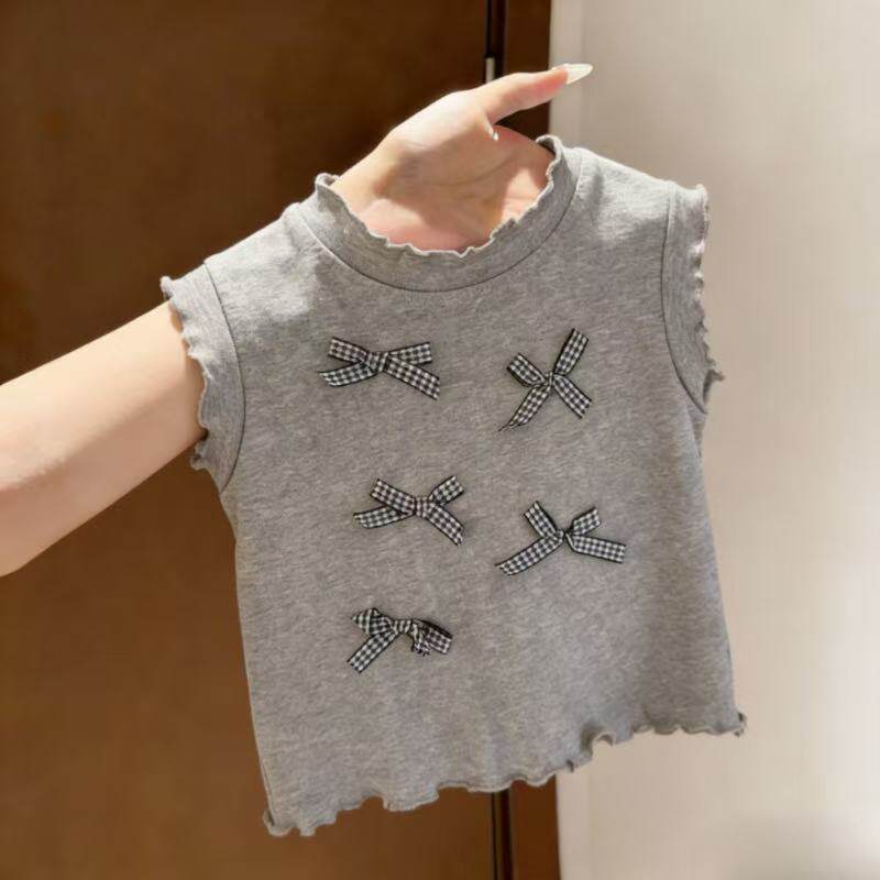 Girls' Sleeveless Vest Top with Ruffle Bow, 2026 - Image 1