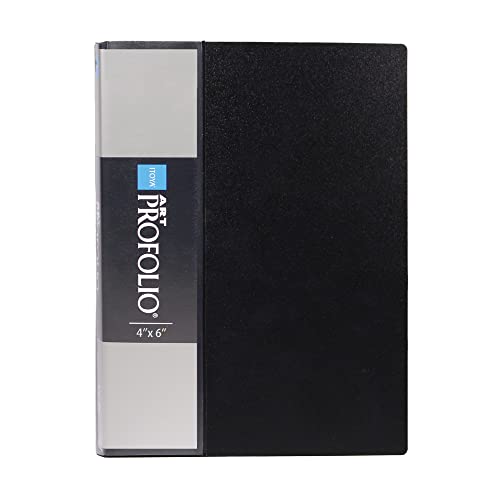 ITOYA Original Art ProFolio Black 4x6 Photo Album Book with 48 Pages - Small Photo Album 4x6 Art Portfolio Folder for Artwork - Picture Book Portfolio Binder - Presentation Binder Photo Book - Image 1