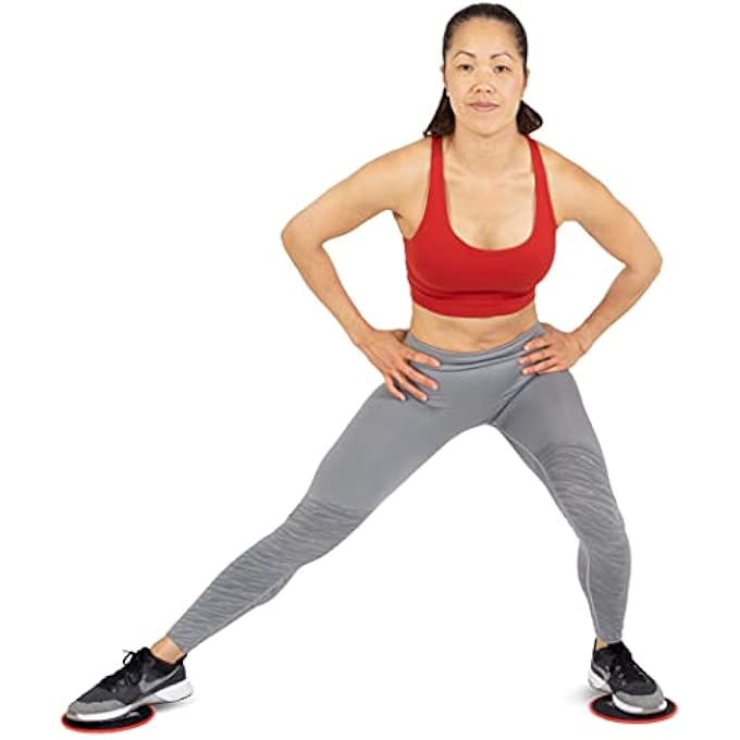 ProSourceFit Core Sliding Exercise Discs, Dual-Sided Sliders For Use On Any Surface At Home Or Gym For Full-Body Workouts, Set Of 2 - Image 5