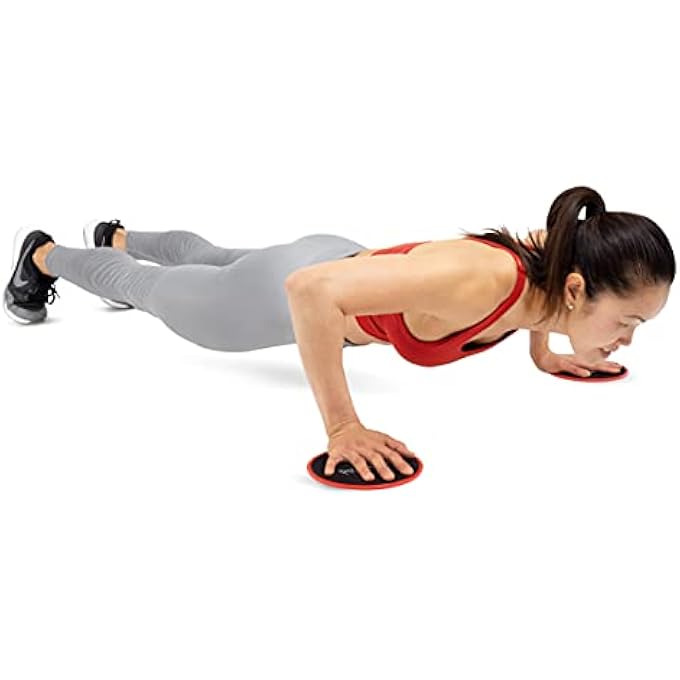 ProSourceFit Core Sliding Exercise Discs, Dual-Sided Sliders For Use On Any Surface At Home Or Gym For Full-Body Workouts, Set Of 2 - Image 4