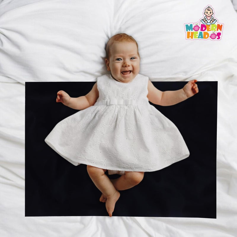 Modern Heados Anti-Piling Fleece Extra Absorbent Quick Dry Sheet for New Born Babies, Cotton Bed Protector Mattress, Reusable Waterproof Baby Cot Sheet Pack of 2 (MDDR_04-M) - Image 4