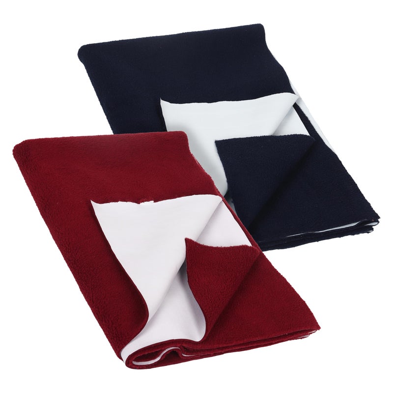 Modern Heados Anti-Piling Fleece Extra Absorbent Quick Dry Sheet for New Born Babies, Cotton Bed Protector Mattress, Reusable Waterproof Baby Cot Sheet Pack of 2 (MDDR_04-M) - Image 1