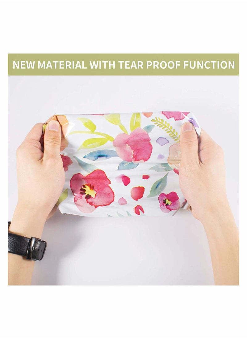Excefore - 100PCS Large Poly Mailers Shipping Bags, Fashion Shipping Envelopes, Plastic Packaging Bags, Self-Seal Polymailers, Mailers Poly Bags, Mailing Bags for Small Business 38x52cm(Floral) - Image 1