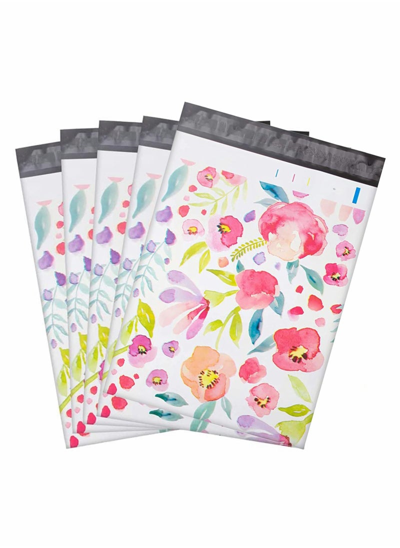 Excefore - 100PCS Large Poly Mailers Shipping Bags, Fashion Shipping Envelopes, Plastic Packaging Bags, Self-Seal Polymailers, Mailers Poly Bags, Mailing Bags for Small Business 38x52cm(Floral) - Image 1