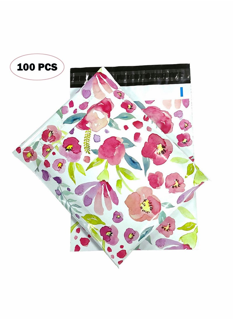 Excefore - 100PCS Large Poly Mailers Shipping Bags, Fashion Shipping Envelopes, Plastic Packaging Bags, Self-Seal Polymailers, Mailers Poly Bags, Mailing Bags for Small Business 38x52cm(Floral) - Image 1