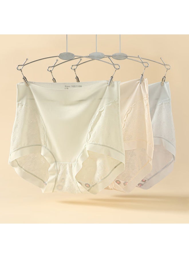 Fenton Fenteng Women's Modal 10a Antibacterial 3-pack Lace Thin Breathable Mid-high Waist Panties - Image 5