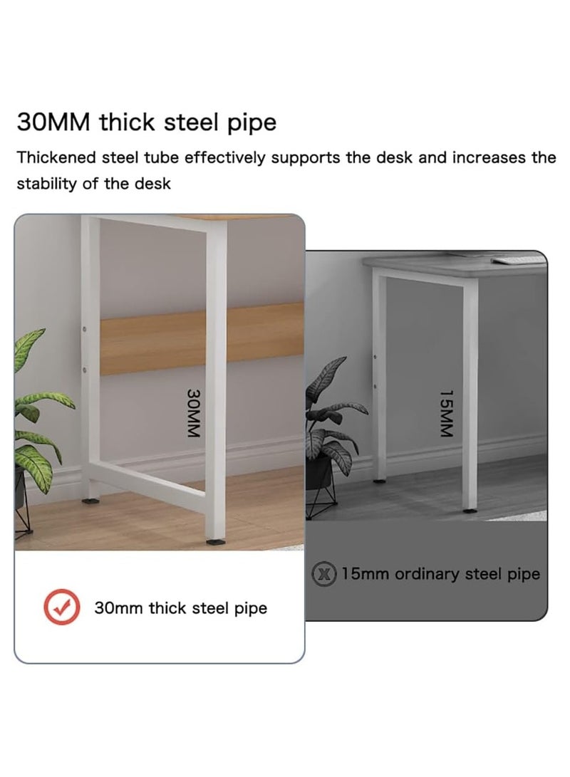 AGD Computer Desk with Side Storage Shelves with Sturdy Legs  - Image 3