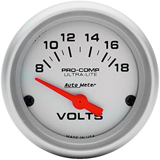 4391 UltraLite Electric Voltmeter Gauge Regular 23125 In