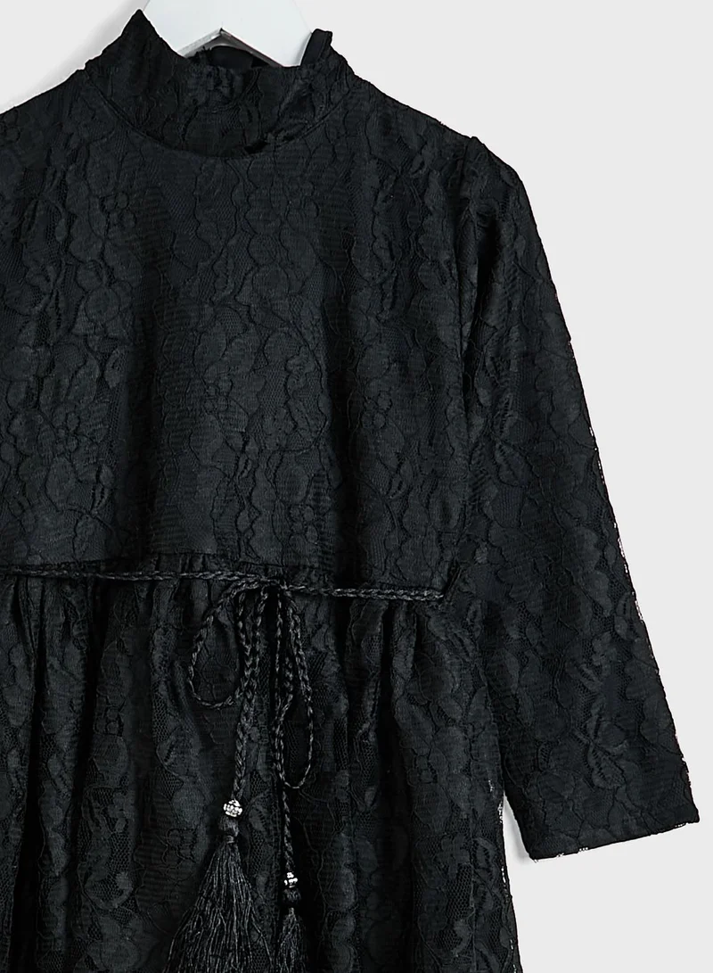 Little Golden Apple Little Lace Detailed Dress