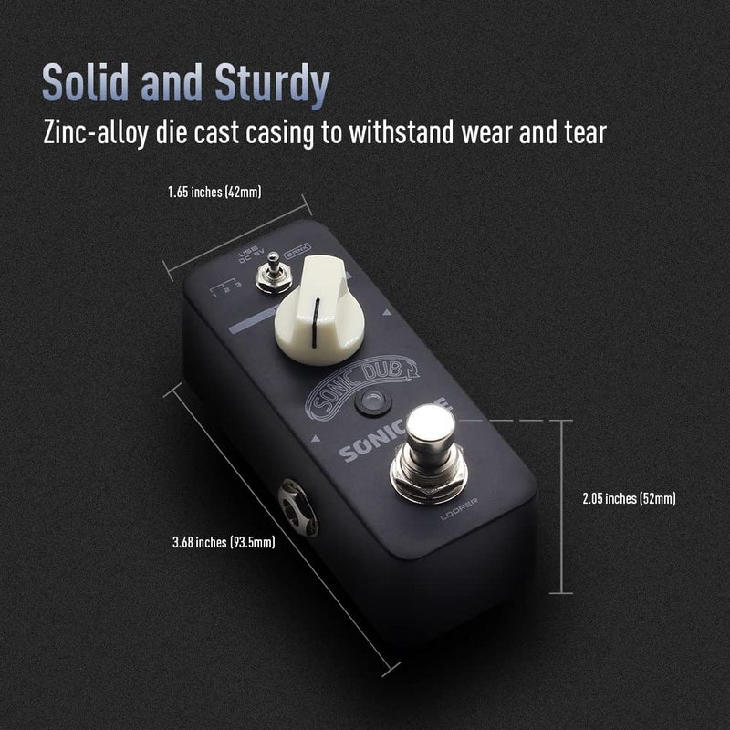 SONICAKE QSS-13 Looper Guitar Effects Pedal Sonic Dub Looper Storable Loop Station Recording Looping Guitar Bass Effects Pedal - Image 5