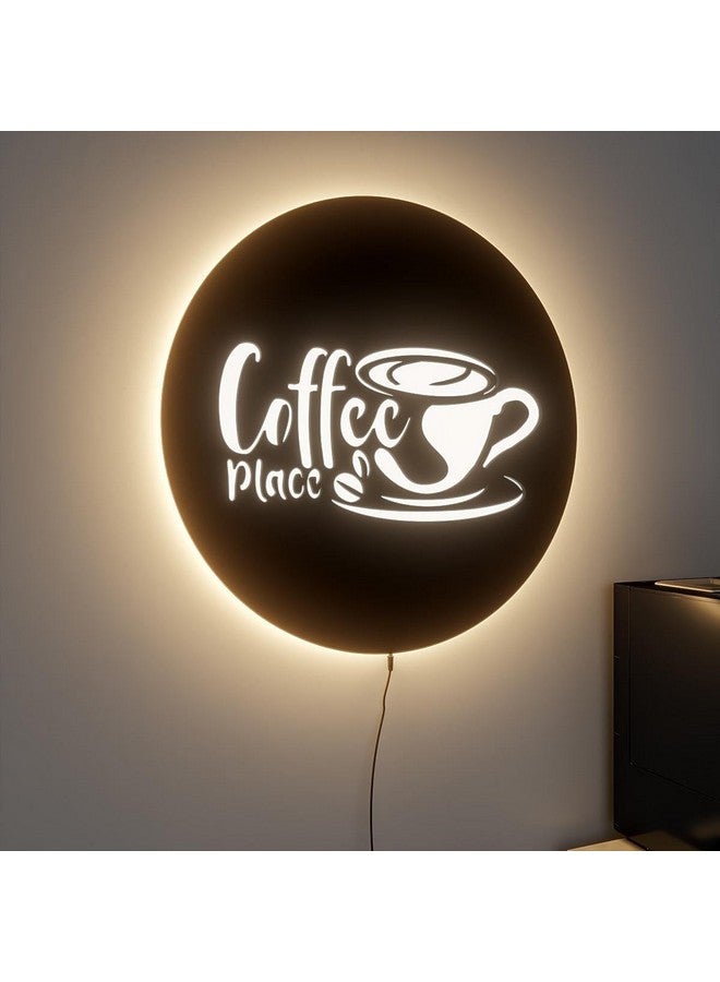 woodhang علامة حائط مضاءة LED لمكان قهوة WOODHANG | عنصر زخرفي حديث مستوحى من المقاهي - Image 3
