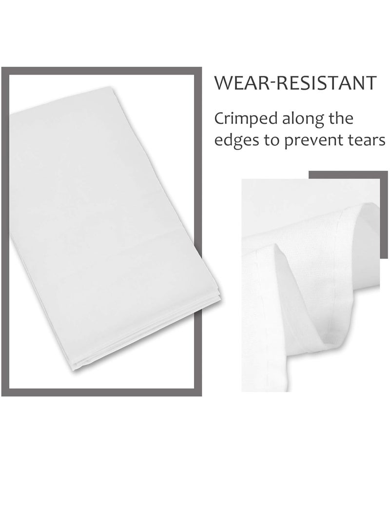 RATSAW Photography White Backdrops for Wall Mounted Setup Photoshoot Pure White Screen Cloth Sheet Background Zoom Nonwovens Photo Back Drop Pack for Party Photo Video Shoot 1.8 x 3 M - Image 4