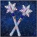 Fleeting Time Light Up Frozen Snowflake Wand Snowflake Spinning WandsMagic Wand Rotating Toy for Girls and Boys Magic Princess Sensory ToysChristmas Birthday Gift Blue2PC - Image 2