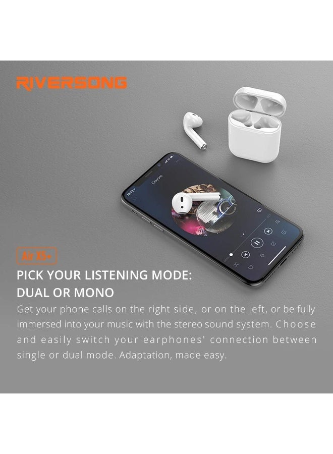 ريفرسونج سماعات أذن لاسلكية Riversong X5+ WT TWS Air، لون أبيض - Image 2