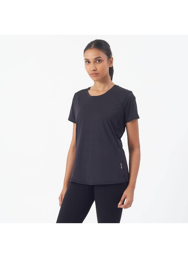 Domyos Domyos BY DECATHLON,Women Sports Gym T-Shirt Black  - Image 2
