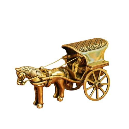 Ekhasa 100% Pure Brass Horse Cart for Home Decor | Tanga Showpiece Brass Antique Decor Item | Indian Handicrafts Artifacts for Living Room Home Decorative Items & Foreigners Gift - Image 5