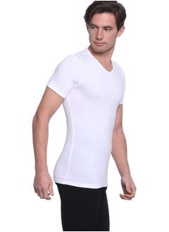 DICE Dice Mens V-Neck short sleeve solid Undershirt  - Image 3