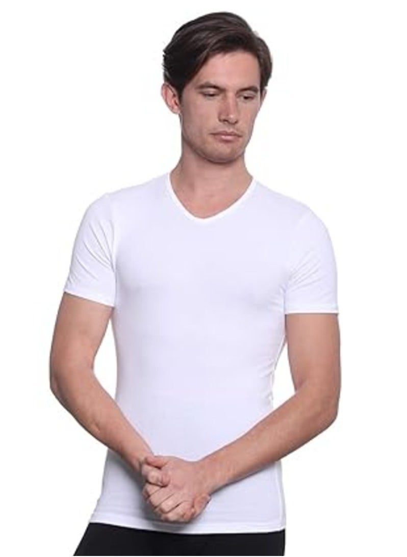 DICE Dice Mens V-Neck short sleeve solid Undershirt  - Image 1