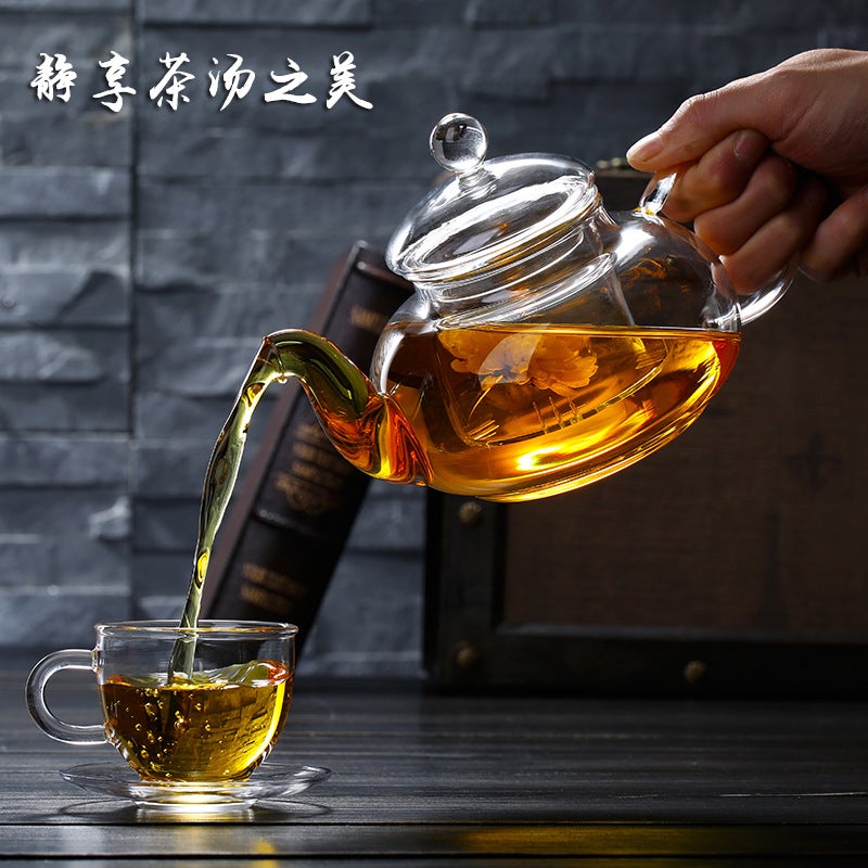 High Borosilicate Glass Tea Set Fruit And Grass Tea Pot Set Complete Set Of Filtering Kung Fu Tea Maker Household Tea Pot - Image 3