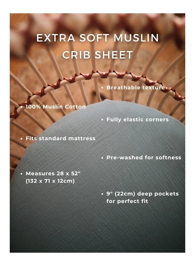 mushie Crib Sheet Medium Falling Stars