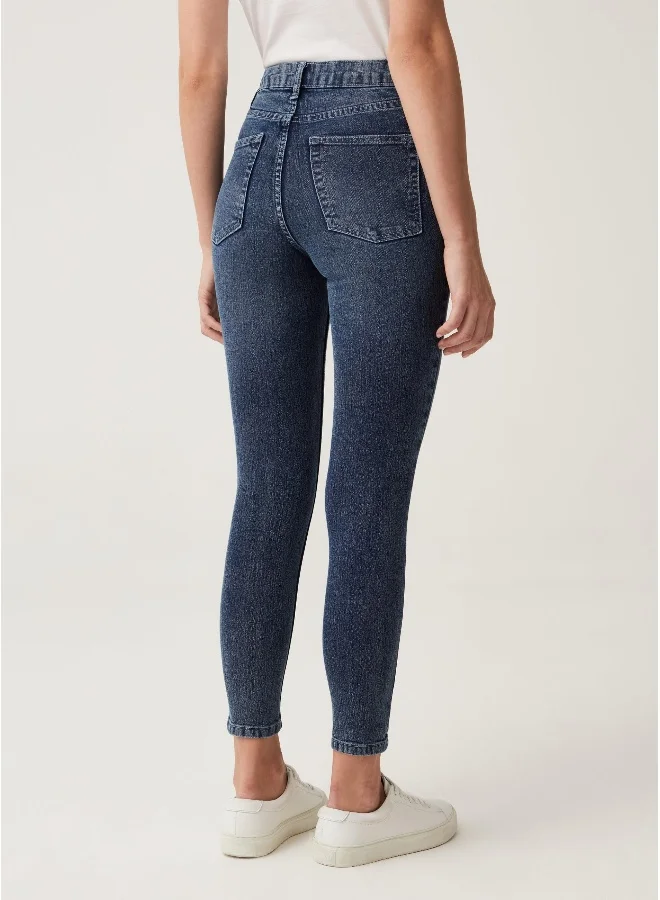 Ovs Ovs Womens Skinny-Fit Crop Jeans