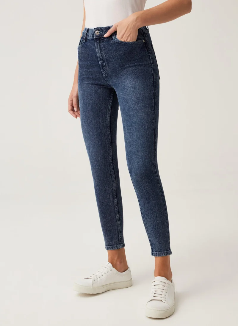 او في اس Ovs Womens Skinny-Fit Crop Jeans