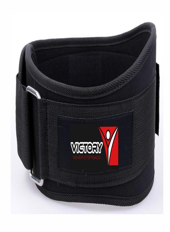 Victory Ultra Gym Cotton Belt Flexible - Light Weight Back & Abdomen Support (Black, L) - Image 1