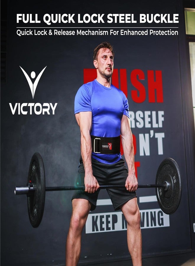 Victory Ultra Gym Cotton Belt Flexible - Light Weight Back & Abdomen Support (Black, L) - Image 2