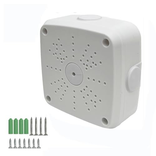NVRTTRR Plastic Junction Box,Rainproof Dustproof, Junction Box, Universal Electrical Enclosure, Outdoor and Indoor Usage Project Box Security Camera Bracket (115 * 115 * 50mm) - Image 2