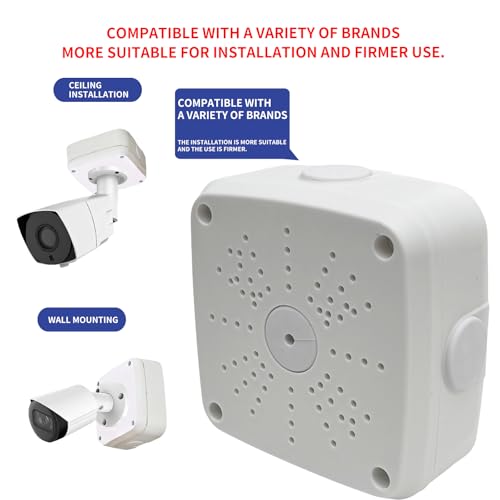 NVRTTRR Plastic Junction Box,Rainproof Dustproof, Junction Box, Universal Electrical Enclosure, Outdoor and Indoor Usage Project Box Security Camera Bracket (115 * 115 * 50mm) - Image 4