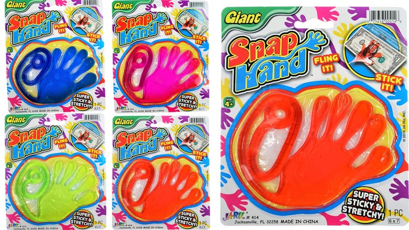 JARU Giant Glitter Sticky Hands 3 Toys Assorted Large Stretchy Hand Halloween Party Favors Goodie Bag Stuffers Classroom Prizes Sensory Slap Toys for Kids Piata Stuffing 4144A - Image 2