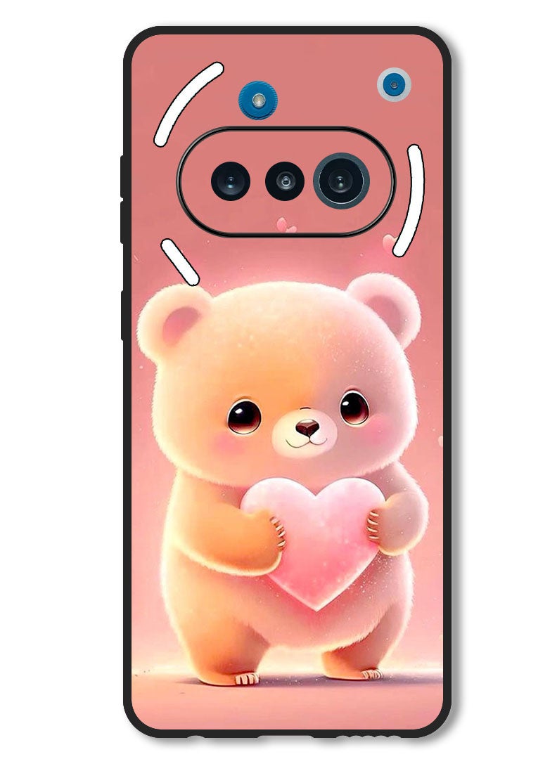 Theodor Case Compatible with Nothing Phone 3a Protection Shockproof Bumper Cover Panda Holding Heart - Image 1