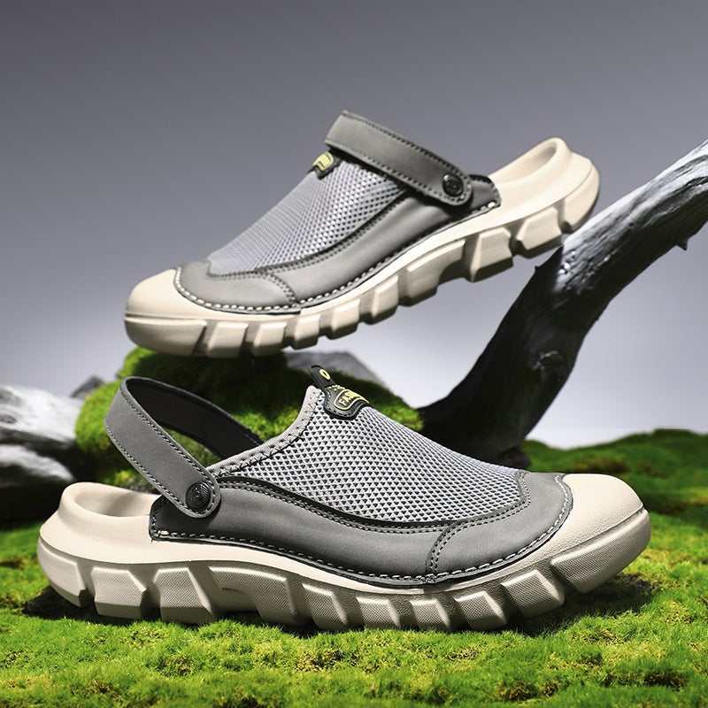 Men'S Summer Breathable Closed-Toe Slippers, Non-Slip And Wear-Resistant, Outdoor Casual Beach Sandals - Image 5