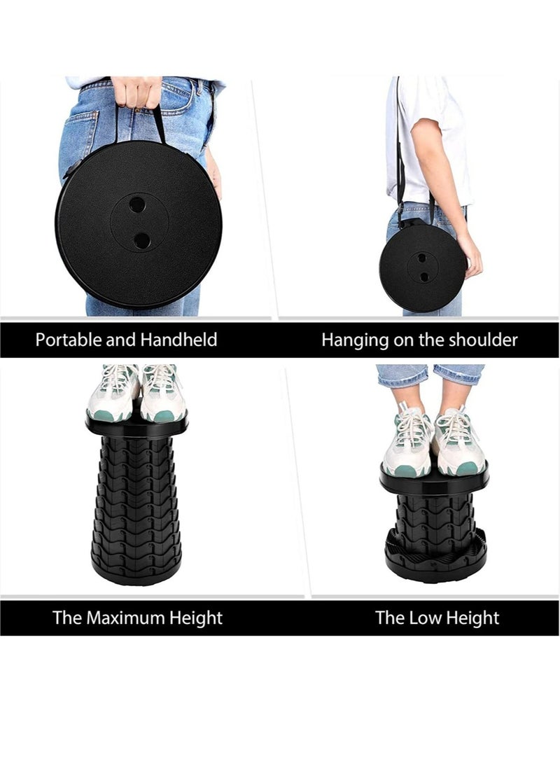 Generic Upgraded Telescopic Stool Lightweight Yet More Sturdy Foldable Stool with Load Capacity 400lbs Portable Collapsible Stool for Adults Indoor Outdoor Activity  - Image 4