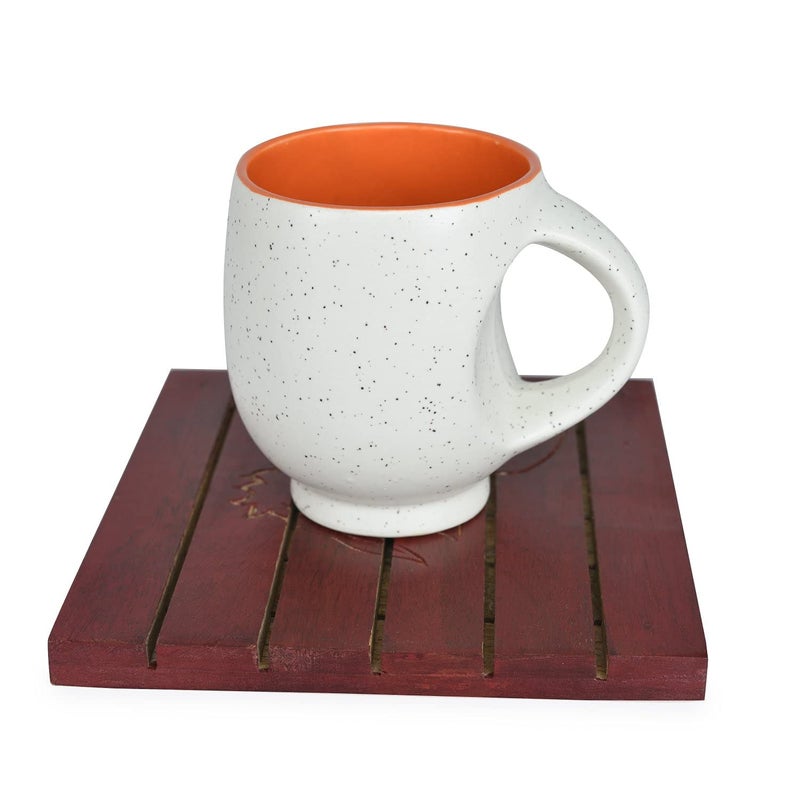 StyleMyWay Handcarved Red Wooden Trivets Set 6? x 6? - Set of 2 | Coasters for Drinks | Hot & Cold/Wooden Coaster Sets for Dining, Tea & Coffee Table | Decorative Cocktail Coasters - Image 3
