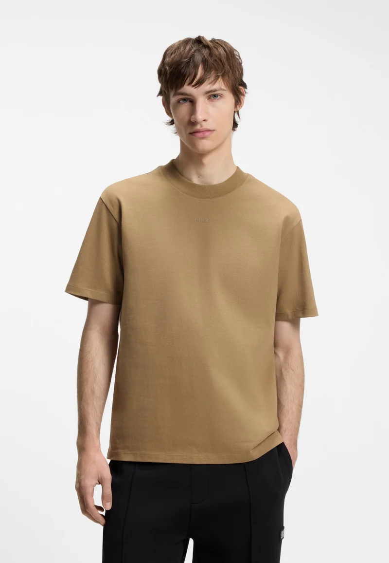 HUGO Relaxed-fit T-shirt in cotton jersey with logo print
