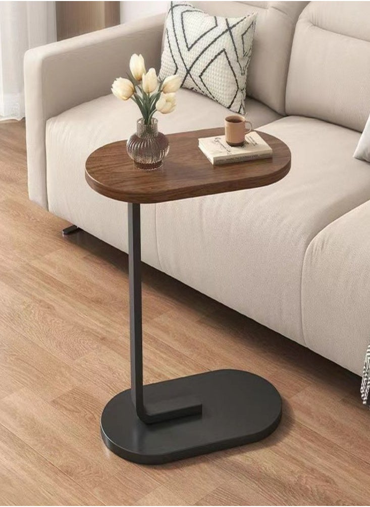 Oasisgalore - Coffee Table Sofa Side Table Creative Side Table Modern Home Living Room Balcony Corner Small Table Storage Bedside Table Small Desk Decoration,Brown - Image 1