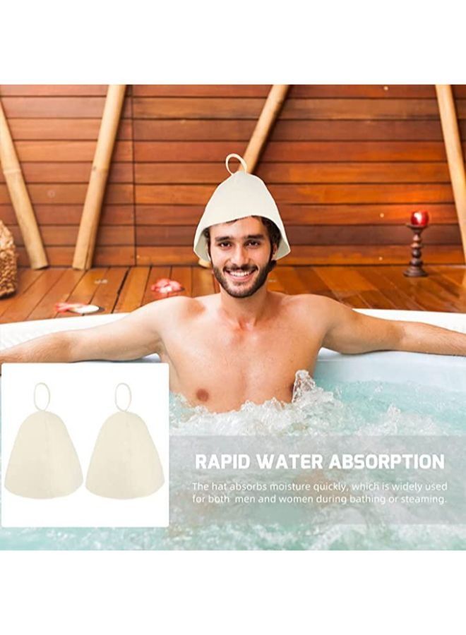 3 Pieces Sauna Hats Banya Hair Care Bonnet - Image 3
